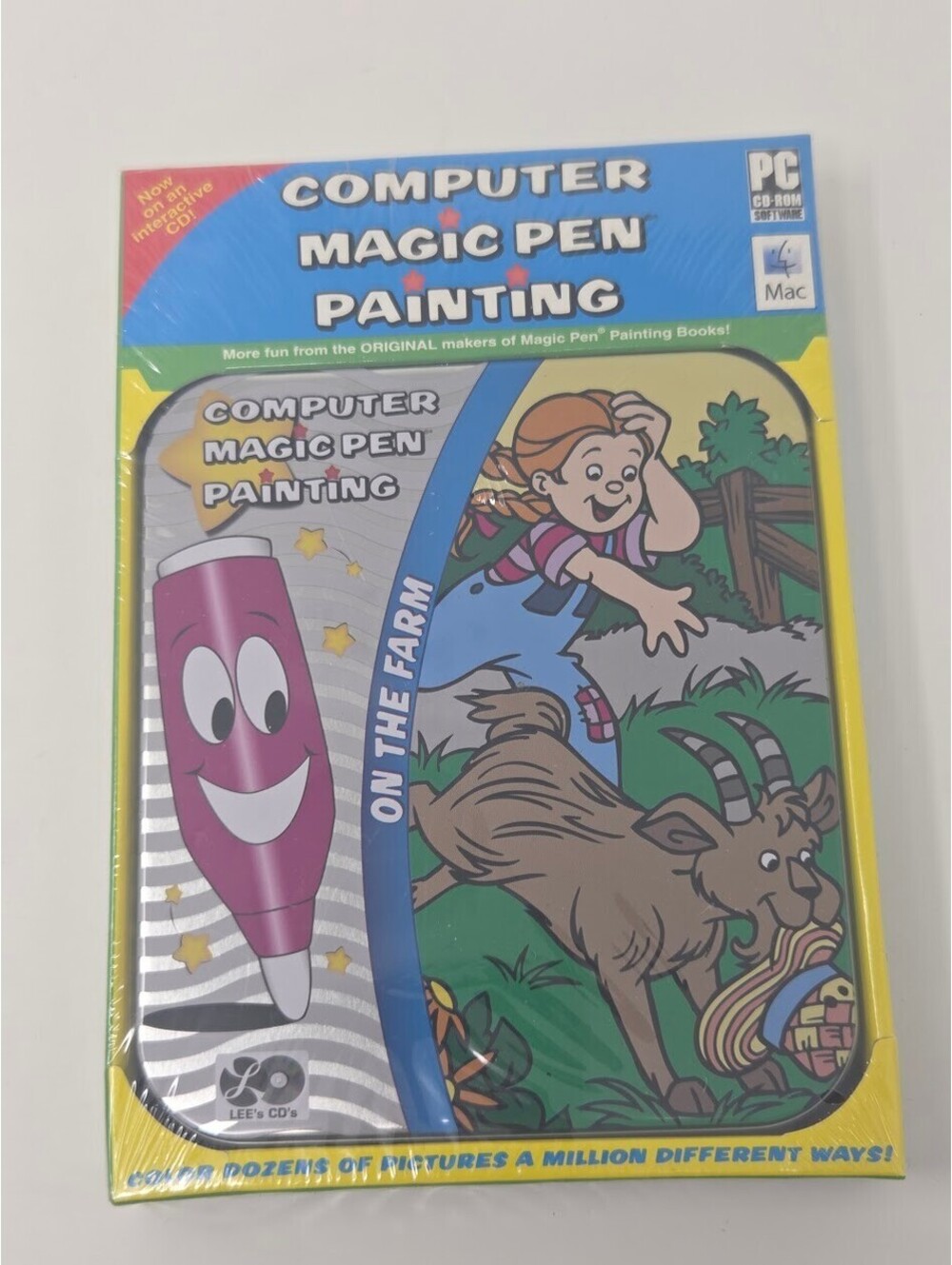 2007 Vintage Computer Magic Pen Painting On The Farm PC CD-ROM Kids Art Software
